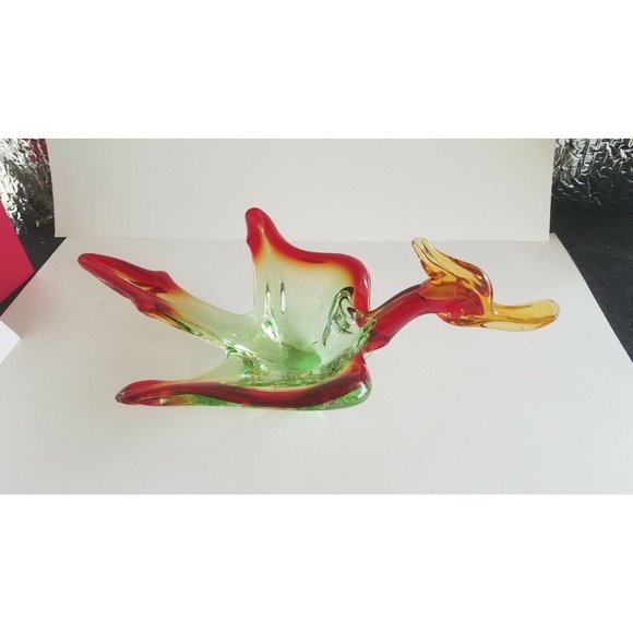 Vintage Murano Art Glass Duck in flight Dish Bowl Figurine 13" long - Picture 2 of 10